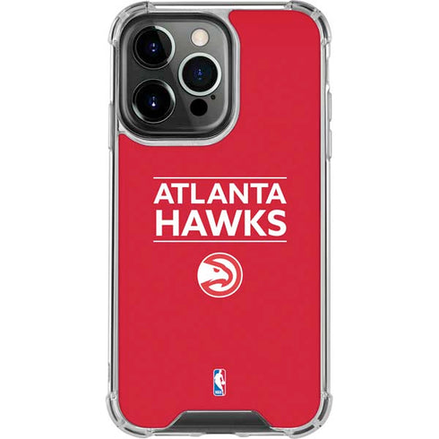NBA Atlanta Hawks Standard - Red iPhone 15 Pro Clear Case